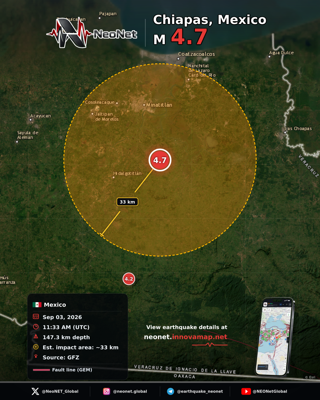 12 km E of Venustiano Carranza (Peña Blanca), Mexico