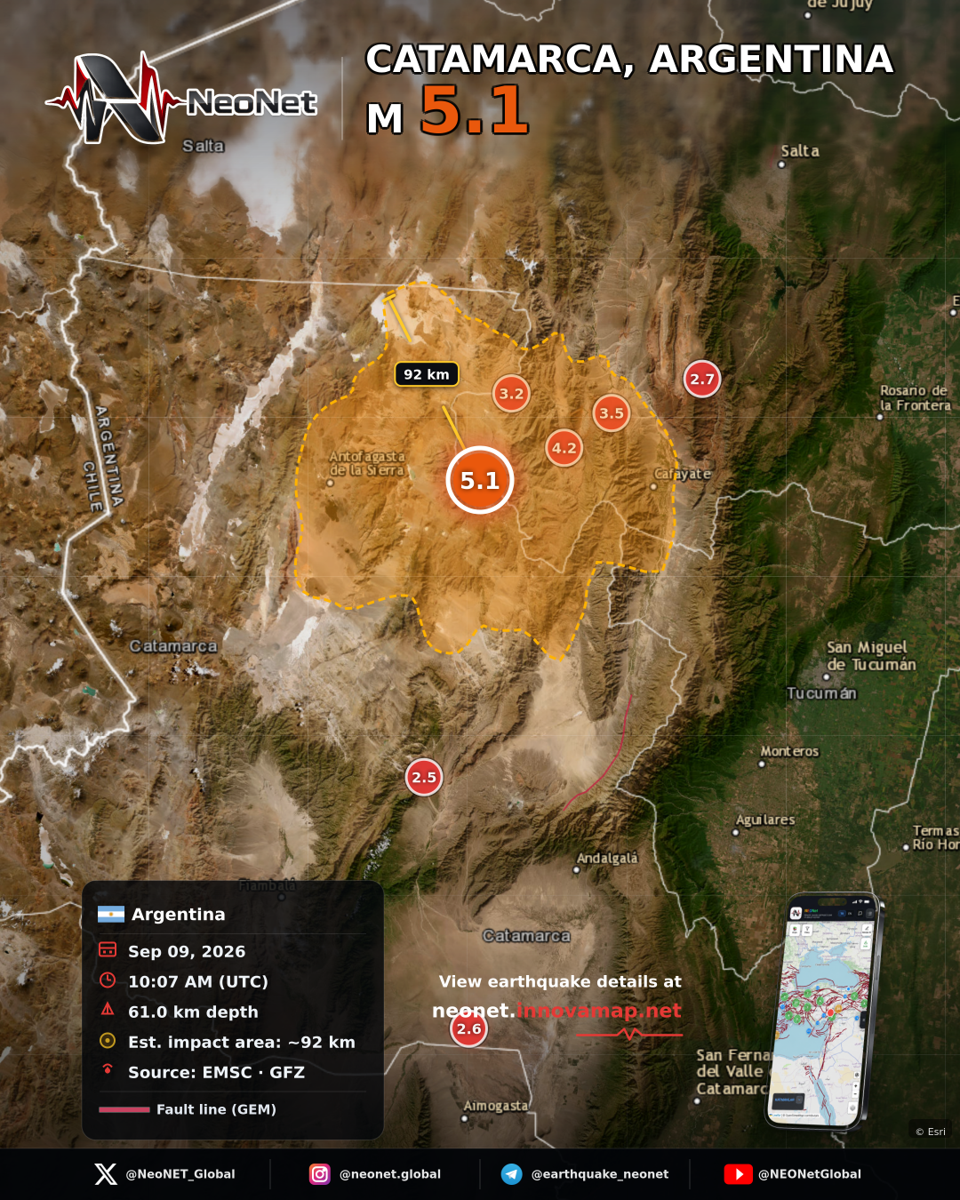 53 km W of Cafayate, Argentina