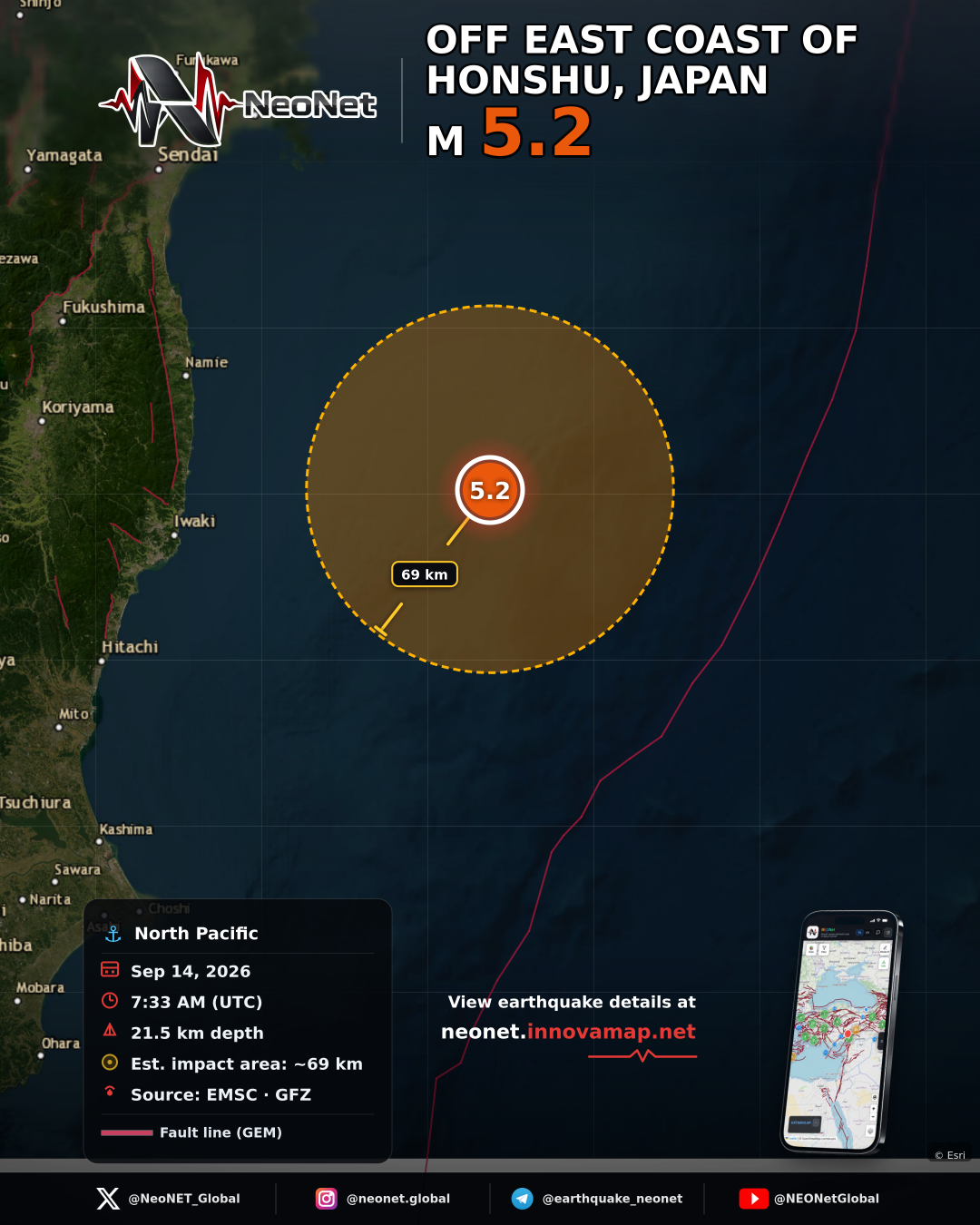 OFF EAST COAST OF HONSHU, JAPAN