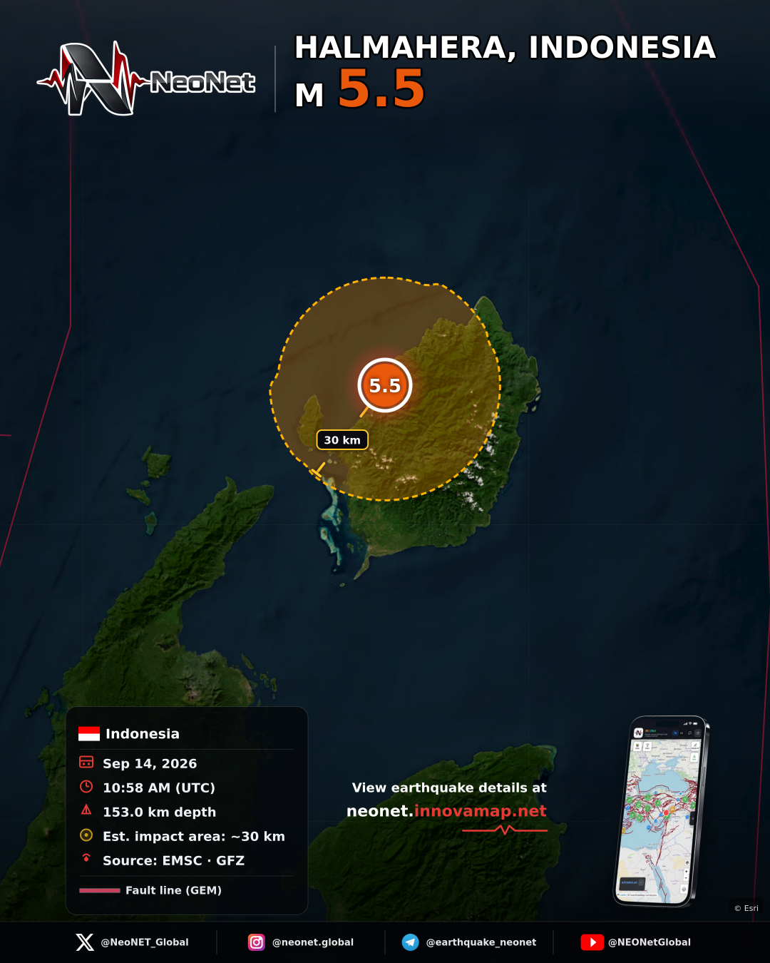78 km NNE of Tobelo, Indonesia