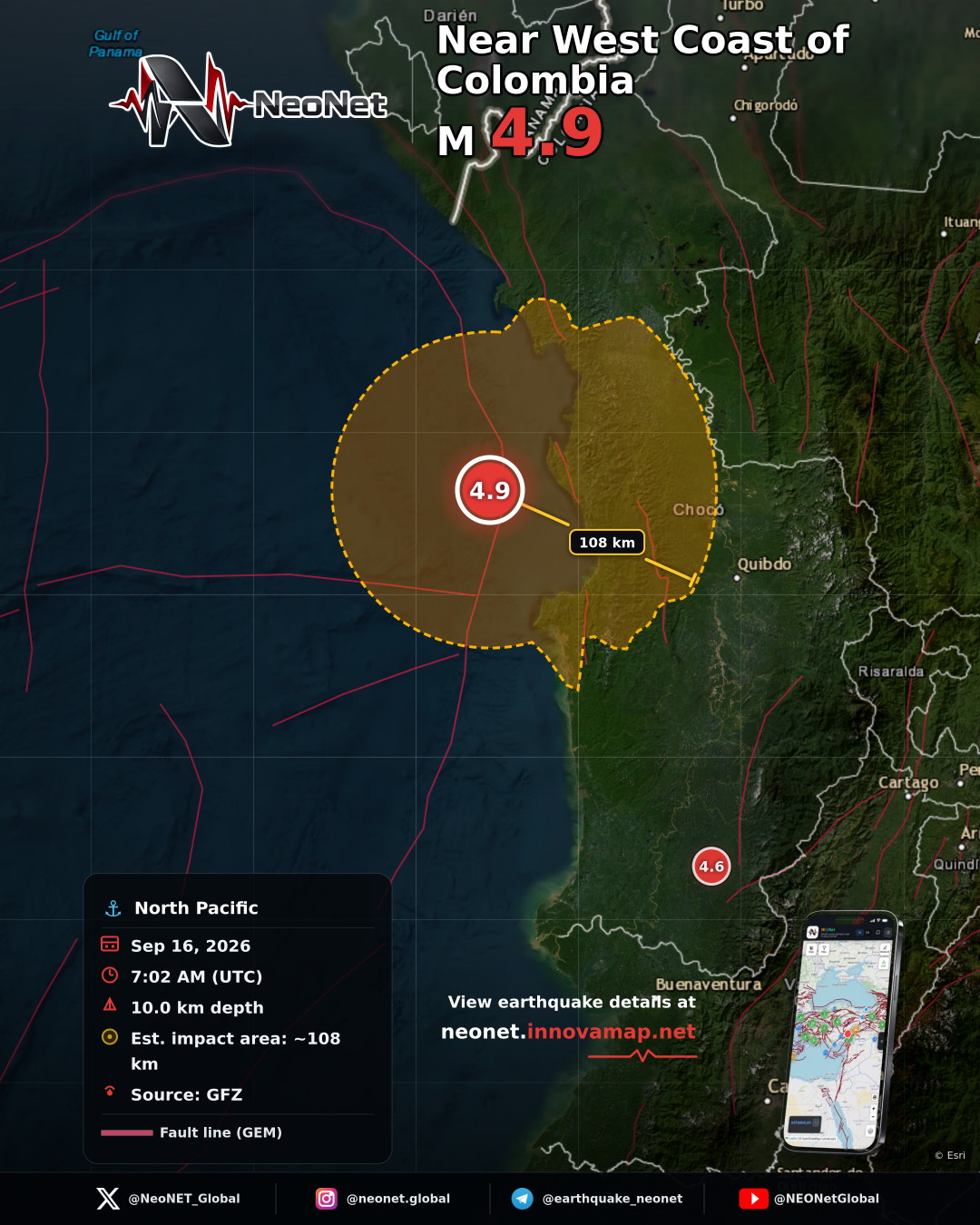 Near West Coast of Colombia