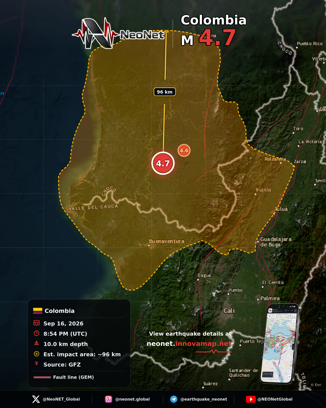 27 km SW of Sipí, Colombia