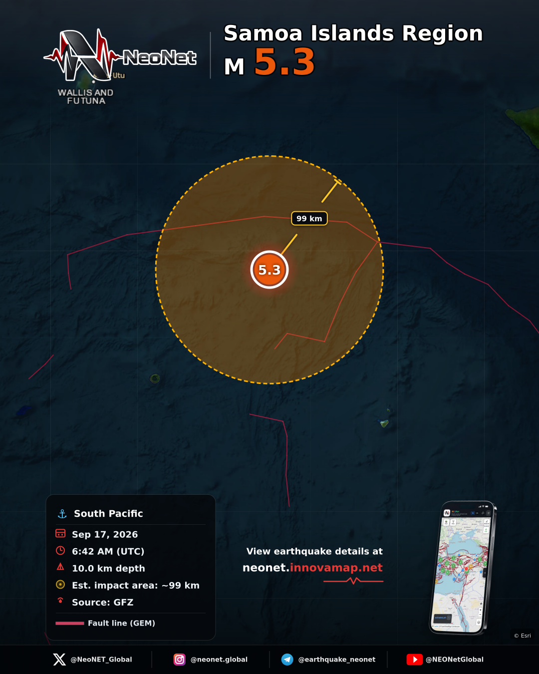 191 km SE of Mata-Utu, Wallis and Futuna