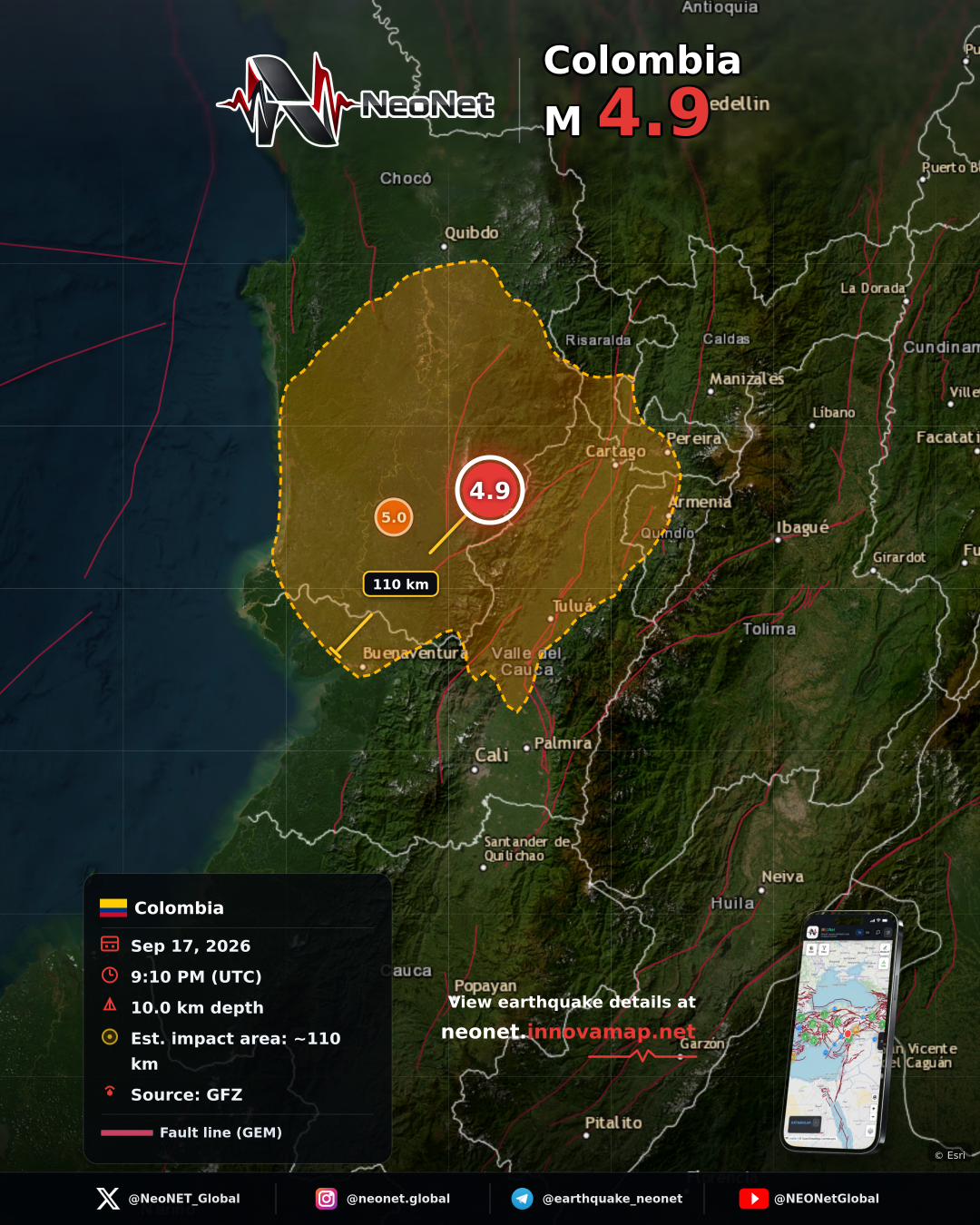 24 km SW of Sipí, Colombia