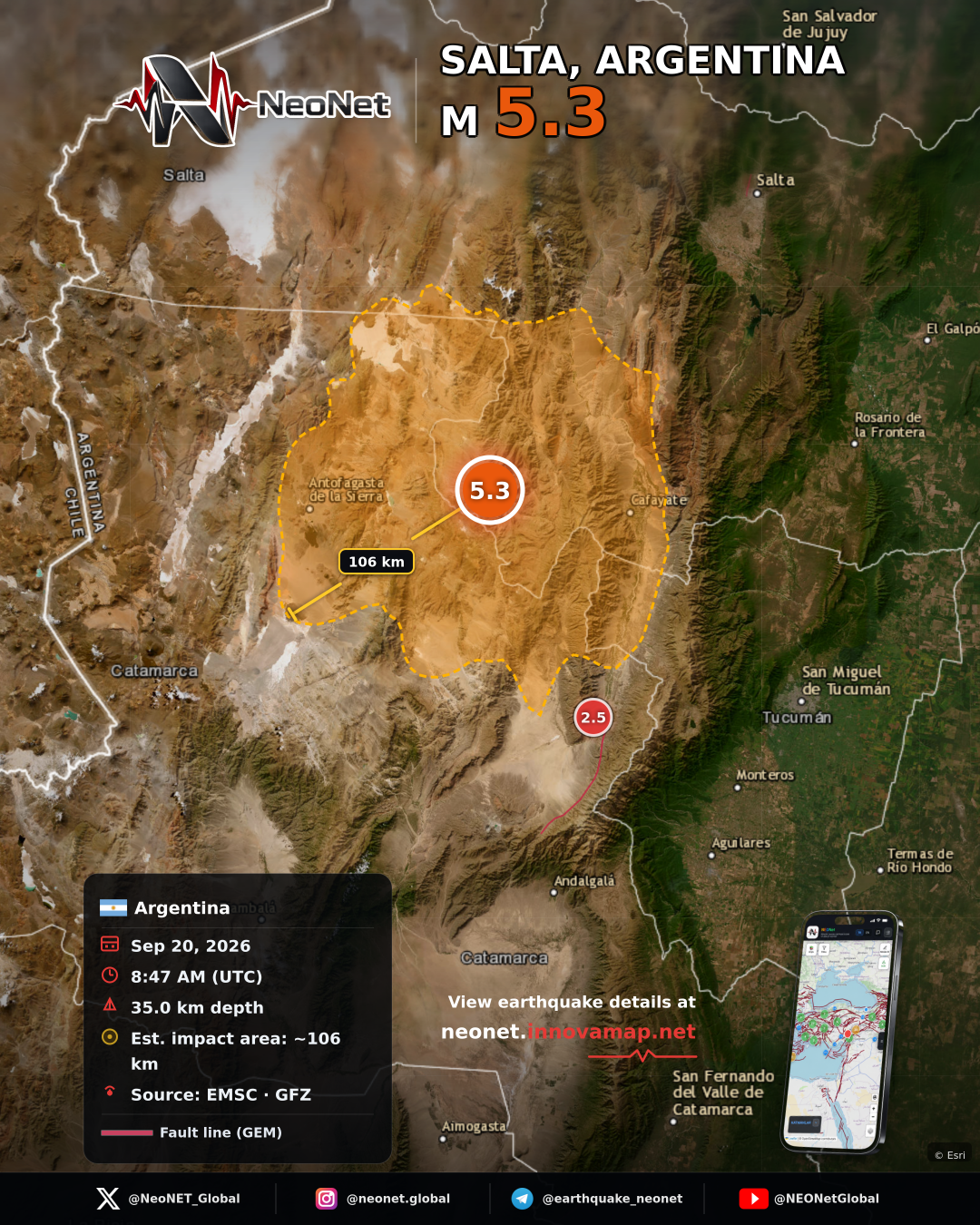 64 km W of Cafayate, Argentina