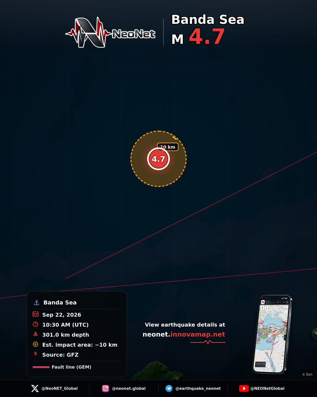 296 km S of Ambon, Indonesia