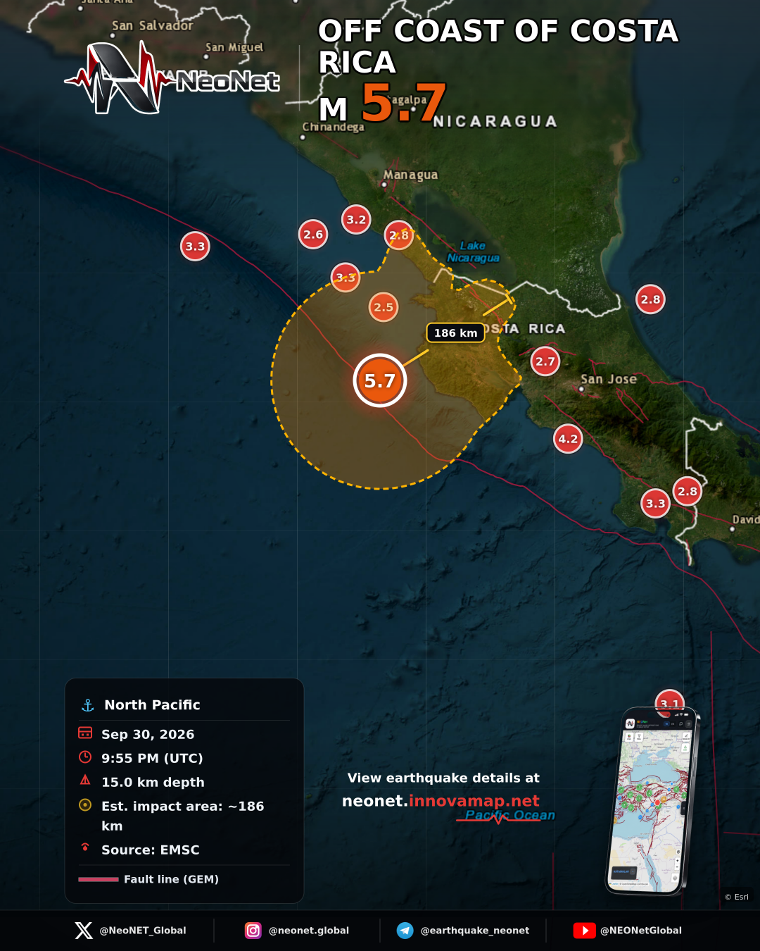 84 km SW of Tamarindo, Costa Rica