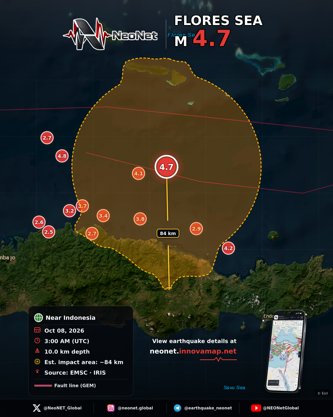 101 km NE of Ruteng, Indonesia