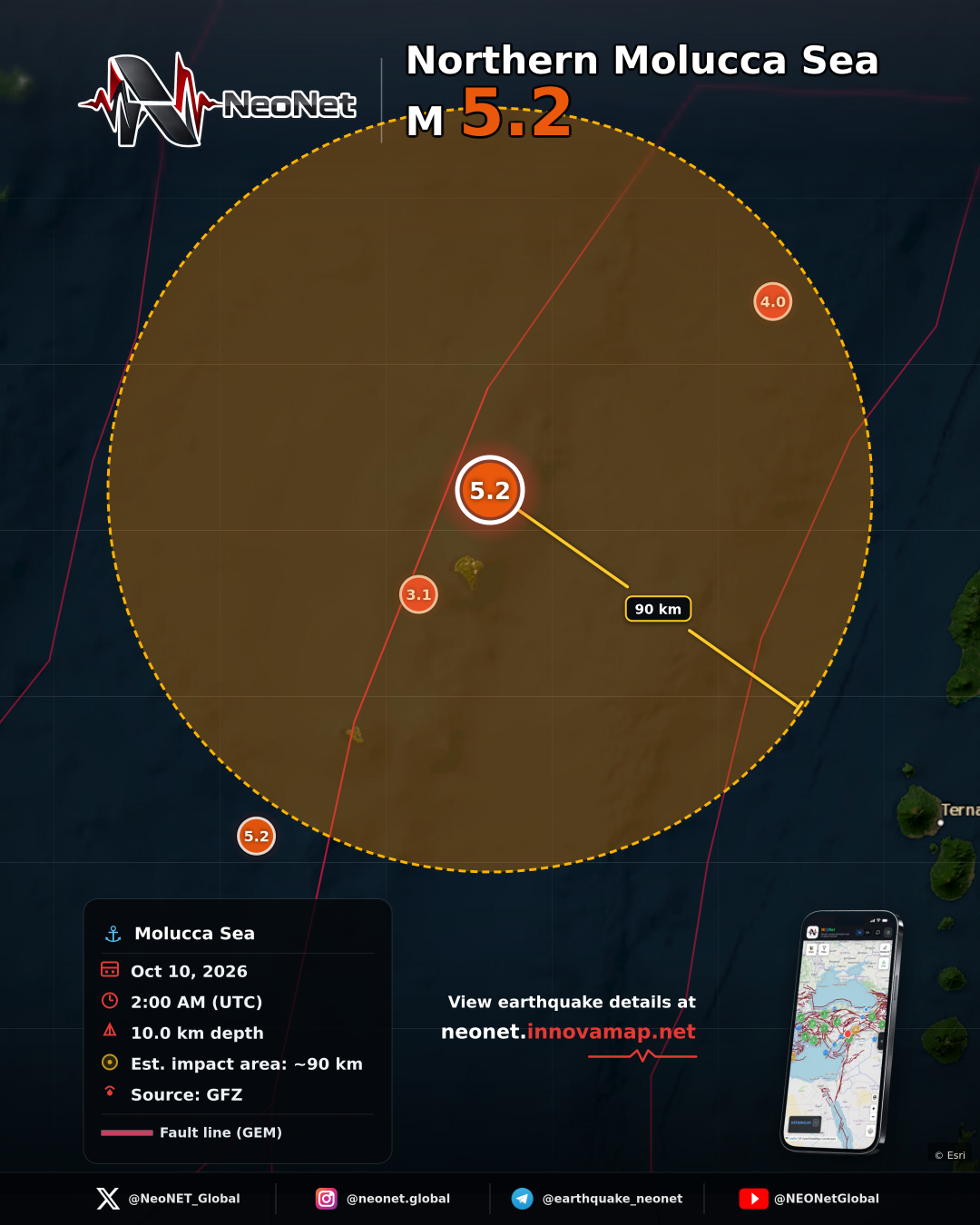 133 km WNW of Ternate, Indonesia