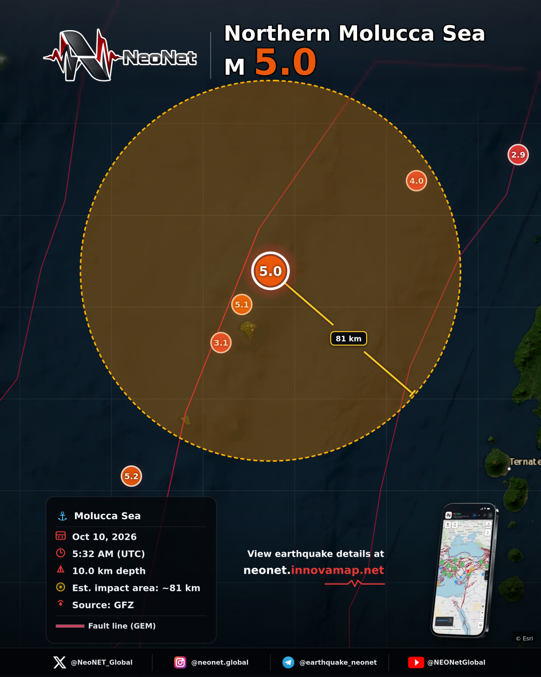 141 km E of Bitung, Indonesia