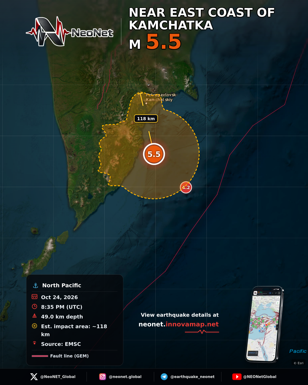 NEAR EAST COAST OF KAMCHATKA