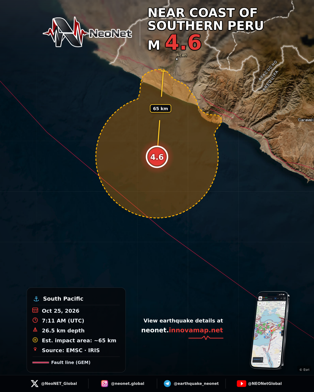 50 km SW of Atiquipa, Peru