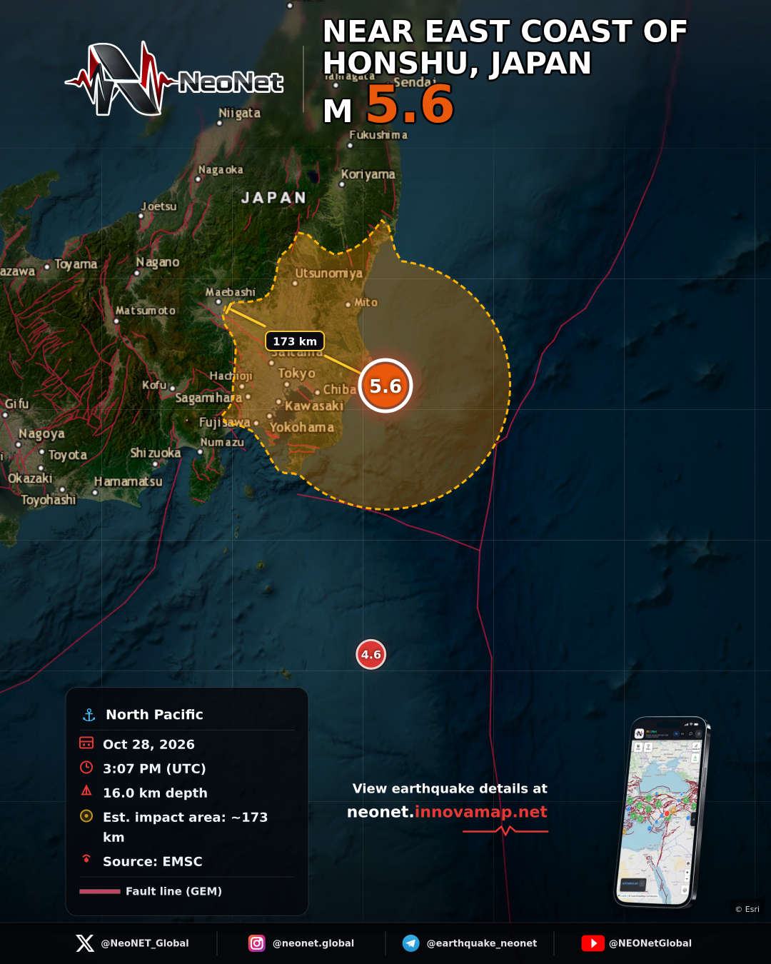 NEAR EAST COAST OF HONSHU, JAPAN