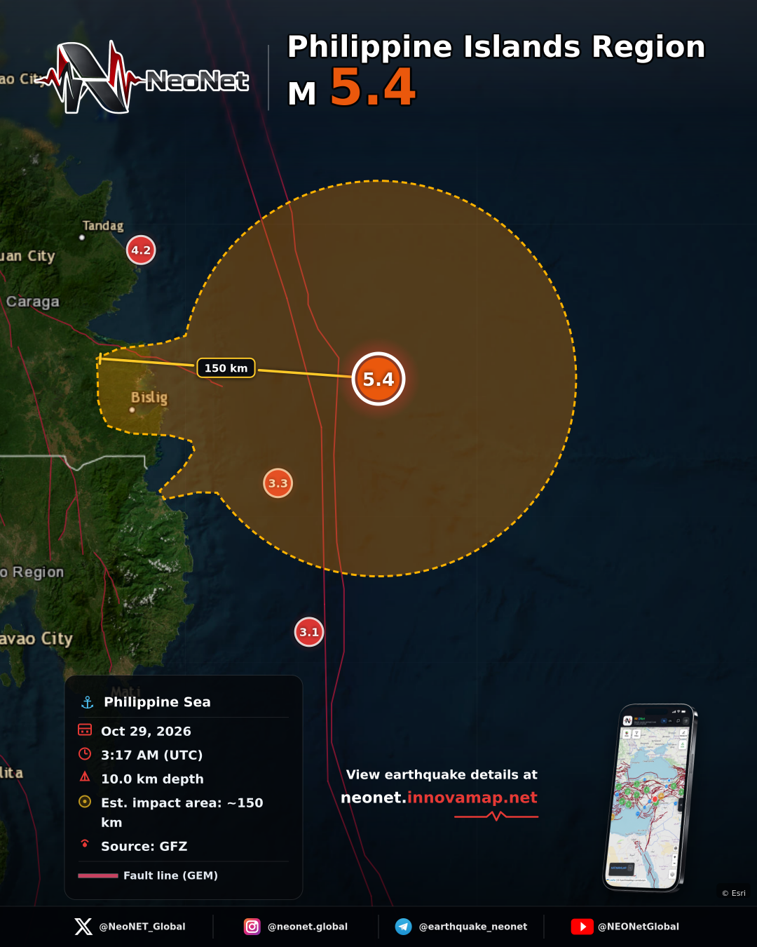 113 km ENE of Barcelona, Philippines
